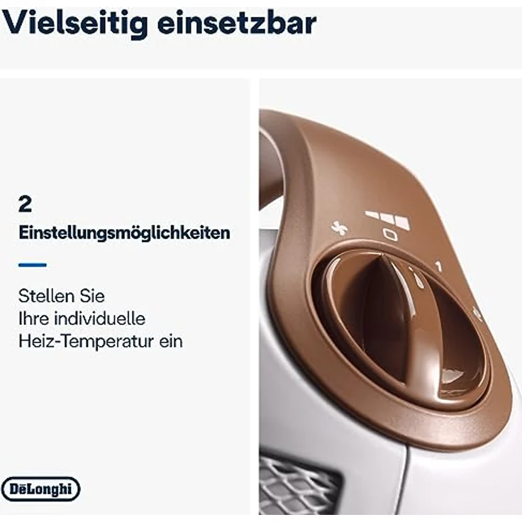De'Longhi HFX30C18.IW Keramik-Heizgerät | Mobile Heizung für schnelle und punktuelle Wärmeversorgung | 2 Leistungsstufen | Anti-Frost-Funktion | 1.800 W Leistung | Weiß, Heizlüfter – Bild 4