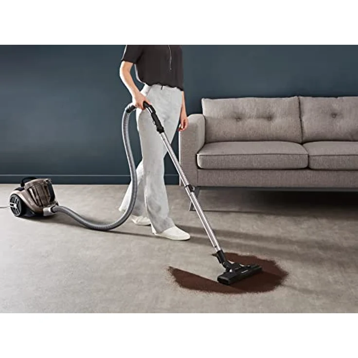 Rowenta RO4B30 Compact Power XXL Parkett beutelloser Bodenstaubsauger | 900 Watt | 3-stufiges Filtersystem | XXL Fassungsvermögen | 8,80 m Reinigungsradius | inkl. 2-in-1 Fugendüse | Chrom – Bild 4