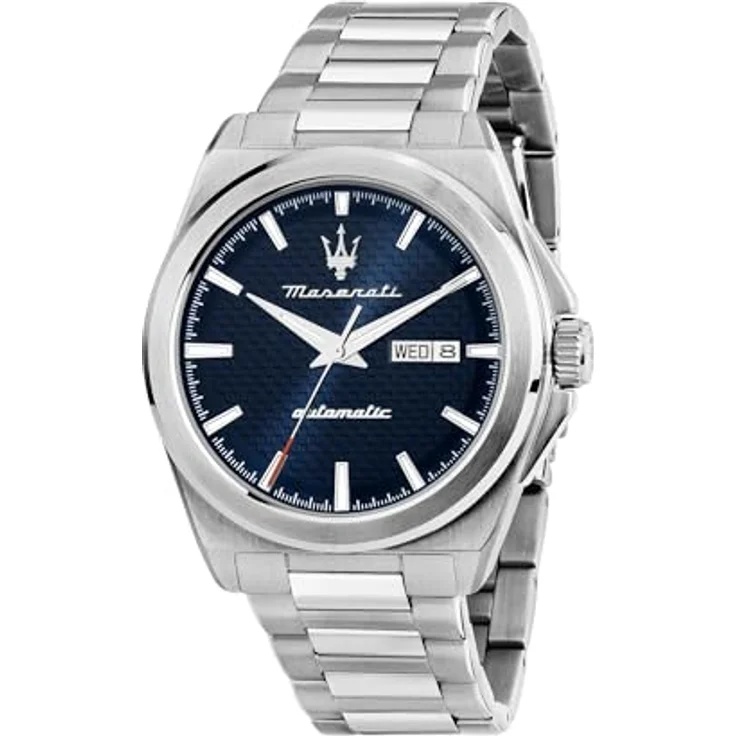 Maserati Velocita‘-Kollektion Herrenuhr, Automatik, Analog, 41 mm, blaue Zifferblatt, Stahlarmband, wasserdicht bis 10 ATM, R8823152002 – Bild 1