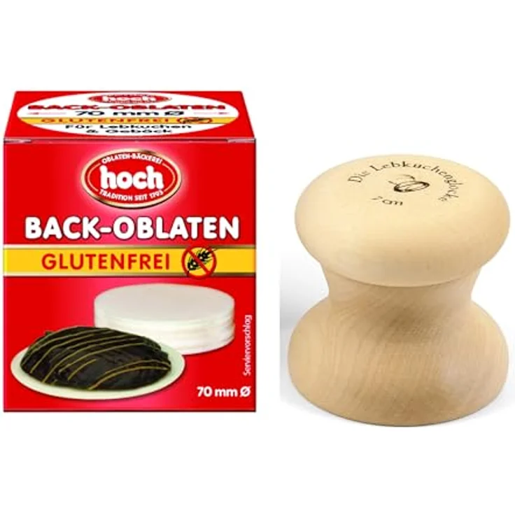 Lebkuchenglocke Lebkuchenformer Starter-Set 7 cm, inkl. glutenfreier Oblaten, ideal für das Backen von perfekten Lebkuchen, Makronen und Plätzchen – Bild 1