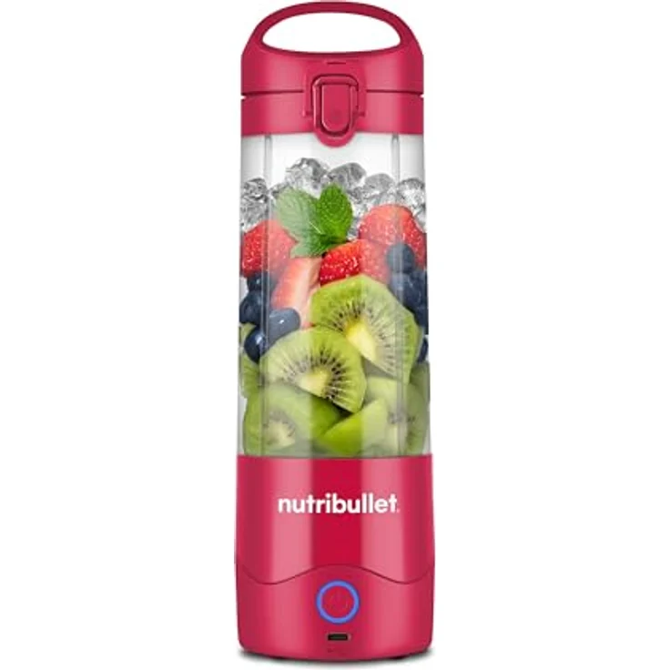 NutriBullet Frullatore Nbp003Ma, Wiederaufladbarer To-Go-Mixer in Blau – Bild 2