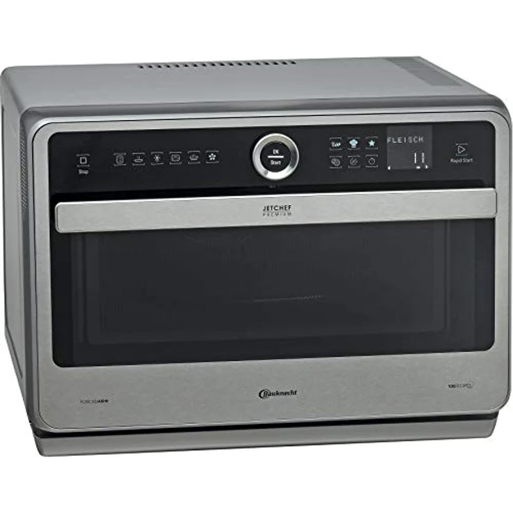 Bauknecht Jet Chef MW 179 IN Edelstahl 5in1 Multifunktionsmikrowelle mit Grill und Heißluft, Standgerät, 1000 Watt, 33 Liter Garraum, Heißluft 1500 Watt, Quartz Grill 1200 Watt, Heißluft, DualCrisp, Dampfgaren, Schmelz- und Schnellauftau-Funktion – Bild 6
