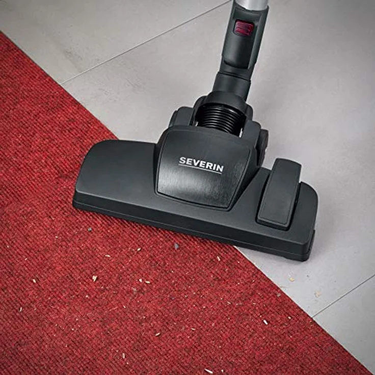 Severin BC 7049 Bodenstaubsauger mit Beutel, großer Aktionsradius, Soft Sound, Doppel-Klick Anschluss, Ergo-Comfort Handgriff, HEPA 14 Filter – Bild 4