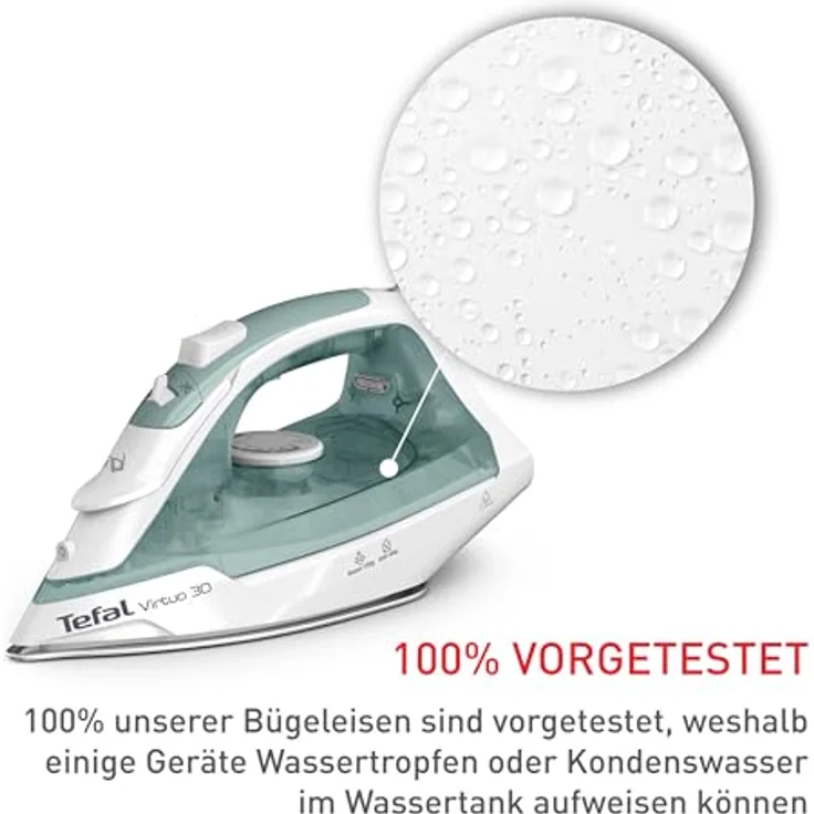 Tefal Dampfbügeleisen FV2C42 Virtuo 30, 2000 W, Vertikaldampf, Keramiksohle, 27 g/Min. Dampfabgabe, 120 g/Min. Dampfstoß - Blau – Bild 3