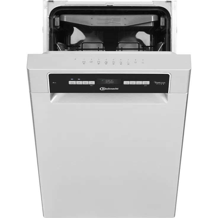 Bauknecht BSUO 3O23 PF X Unterbau-Geschirrspüler, 45 cm Breite, PowerClean, Besteckschublade, Vollwasserschutz, Hygieneprogramm, Sensor-Programm, Kindersicherung