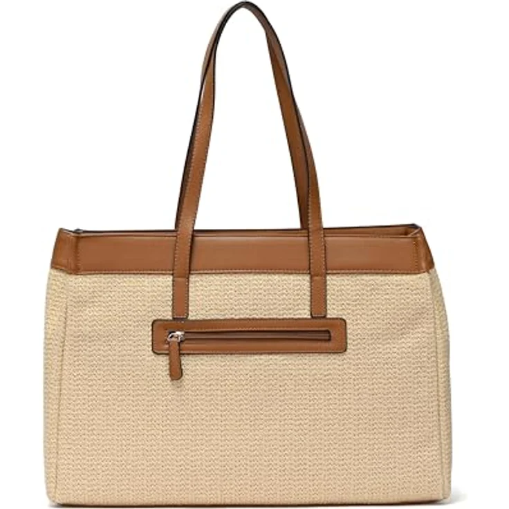 L.Credi Rosalie Shopper Tasche, 42 cm, braun, 100% Polyester, 42 x 11 x 30.5 cm – Bild 4