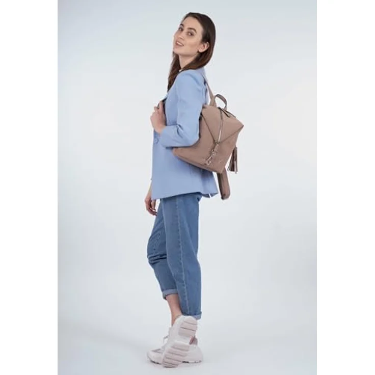 SURI FREY Cityrucksack SFY Romy, veganer Rucksack mit Quaste und Reißverschluss, 25 x 27 x 14 cm, Uni-Design – Bild 2