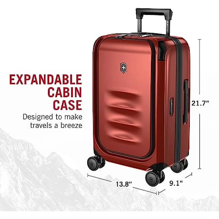Victorinox Spectra 3.0, Exp. Frequent Flyer Carry-On, Handgepäckkoffer, Trolley, leicht, Damen/Herren, 23 x 35 x 55 cm, Rot – Bild 2