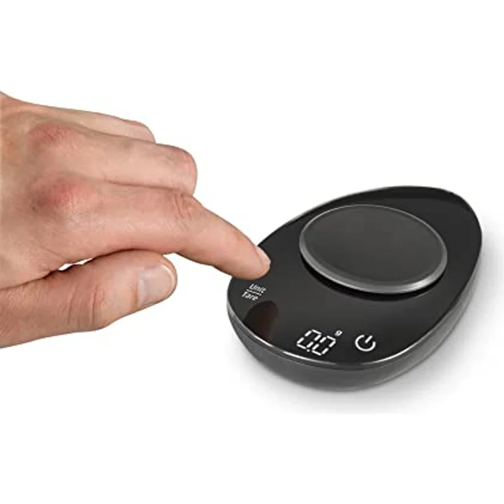 CASO FinoCompact, sehr präzise Feinwaage für Gewürze, Tee, Kaffee, Medizin etc., Zuwiegefunktion Tara, Wiegeskala 0,1 g - 500 g in 0,1 g Schritten, inkl. Wiegeschale aus gebürstetem Edelstahl – Bild 4
