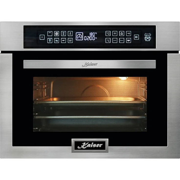 Kaiser Küchengeräte Einbau-Mikrowelle EM 6307 R, 38,00 l, TouchControl, Heißluft, Edelstahl & Schwarz