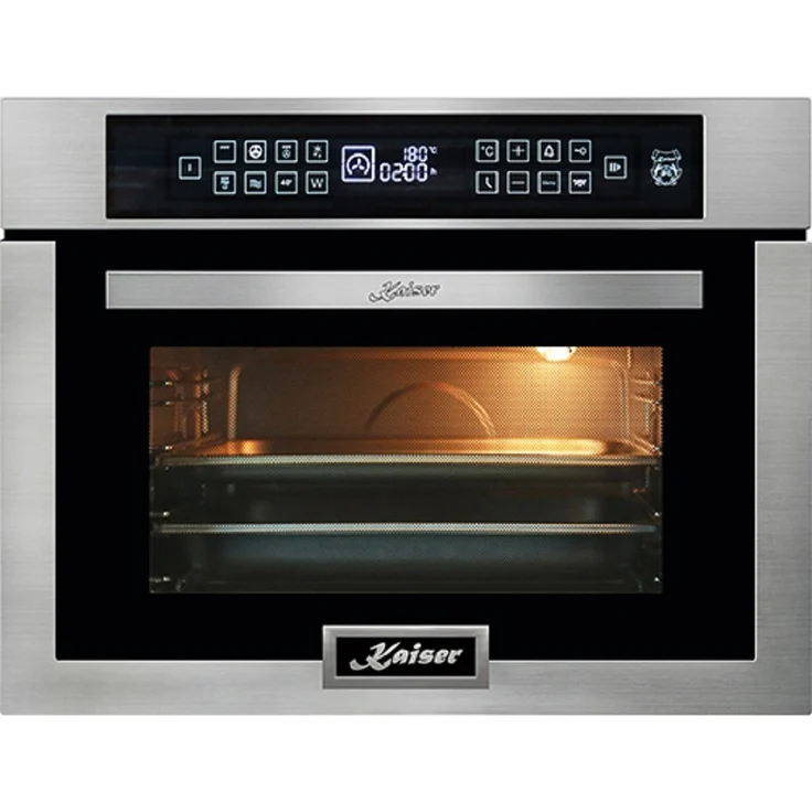 Kaiser Küchengeräte Einbau-Mikrowelle EM 6307 R, 38,00 l, TouchControl, Heißluft, Edelstahl & Schwarz