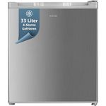 homeX Mini Gefrierschrank, 33L 4-Sterne Gefrierbox, freistehend, leise, silber