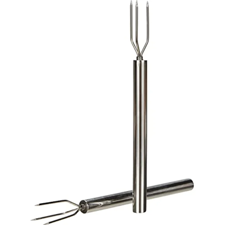 Küchenprofi Pellkartoffelgabeln mit 3 Zinken , Rostfreier Edelstahl , Silber , Länge 13cm , Spülmaschinengeeignet , Küchenhelfer , Pellkartoffel Piekser , Pellkartoffelgabel , Schälhilfe – Bild 4