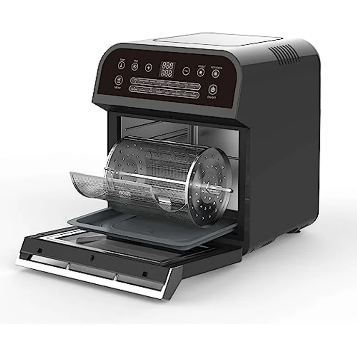Topmatic XXL Heißluftfritteuse 12L schwarz 1600W Digitales Touch-Bedienfeld 60M. Timer Air Fryer Backofen Fritteuse – Bild 3