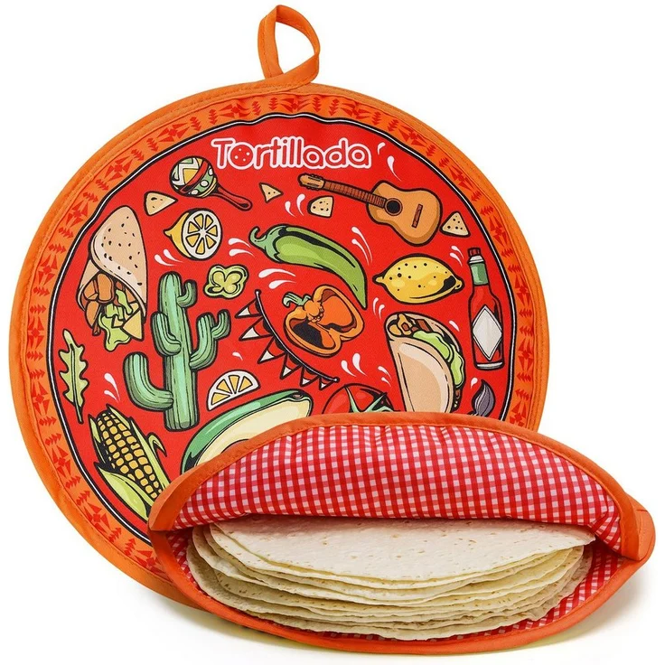 Tortillada Brotkorb 30 cm Tortilla Wärmer/Wärmebehälter mikrowellengeeignet aus Baumwolle – Bild 1