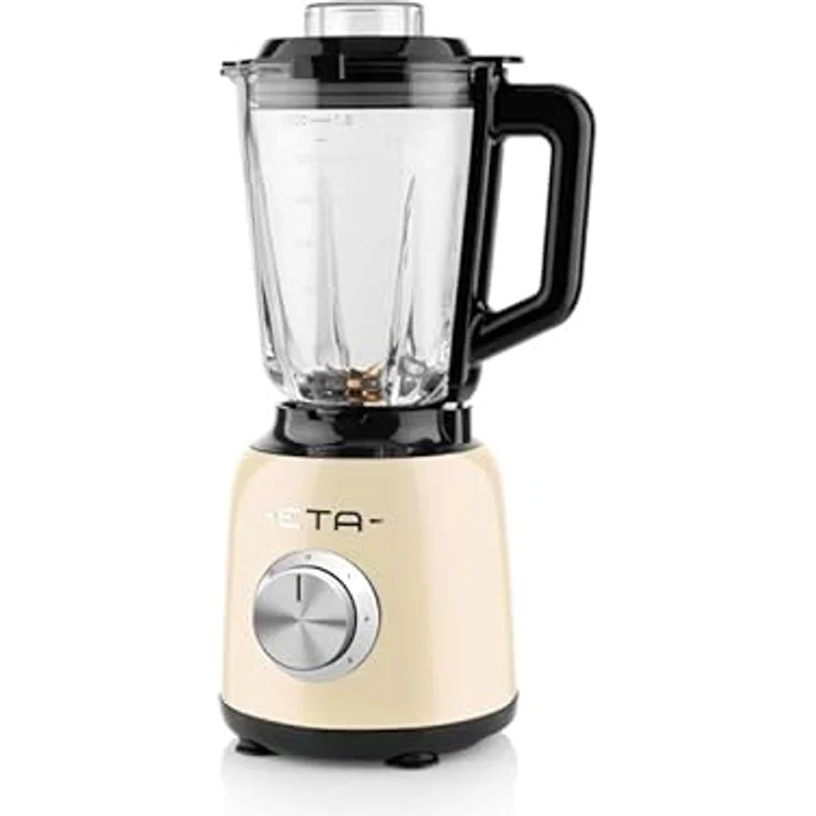 ETA Standmixer Storio I 1 200 Watt | 3 Geschwindigkeiten | 26.000 Umdrehungen/min | 1,5 Liter Gla Behälter | Beige – Bild 3