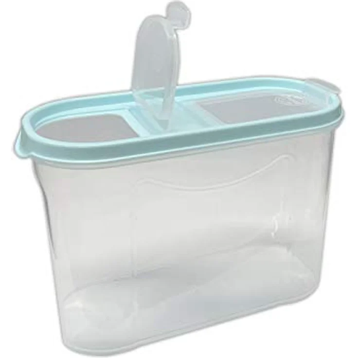HAC24 6er Set Schüttdose Vorratsdose, Transparent mit hellblauen, rosa und flieder Deckel, Je 3x 1,4 Liter & 3x 2,8 Liter, Spülmaschinengeeignet und Lebensmittelecht – Bild 5