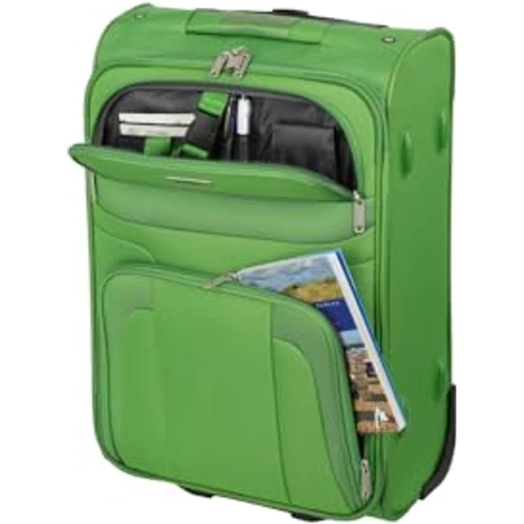 Travelite Weichgepäck-Trolley 2W Trolley, 2 Rollen, Green - Handgepäck mit leisen Rollen, 37 l Volumen, 100% Polyester – Bild 6