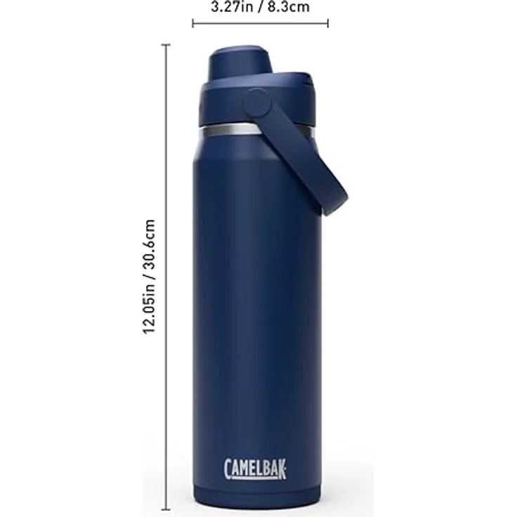CamelBak Thrive Chug Wasserflasche, isolierter Edelstahl, 750 ml, auslaufsicher, schweißfest, marineblau – Bild 4