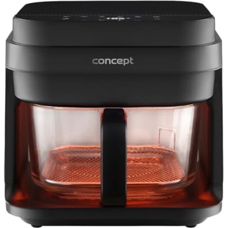 Concept Heißluftfritteuse GLASS & FAST FR5500, 5,5 L mit digitalem Touchscreen und 7 voreingestellten Programmen, Schwarz – Bild 2