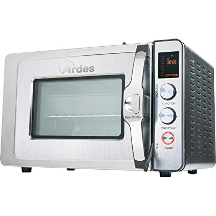 Ardes Dampfbackofen 30 Liter Elektrischer Dampf-Kleinbackofen mit 9 Garprogrammen Timer doppeltes Glas mit Zubehör CARLOMAGNO AR6430PR, Multifunktional mit LED-Digitalanzeige, 9 Garmodi, Breite 51 cm x Tiefe 39 cm x Höhe 33 cm, in Schwarz – Bild 1
