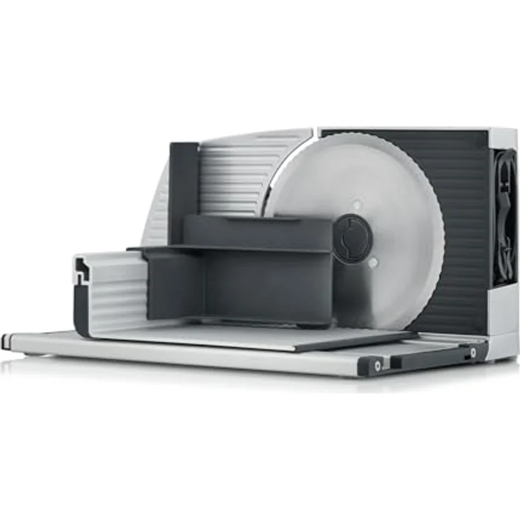 Graef MYtiny Klappallesschneider170W Wellenschliffm. eisenglimmergrau, Aufschnittmaschine, Silber – Bild 3