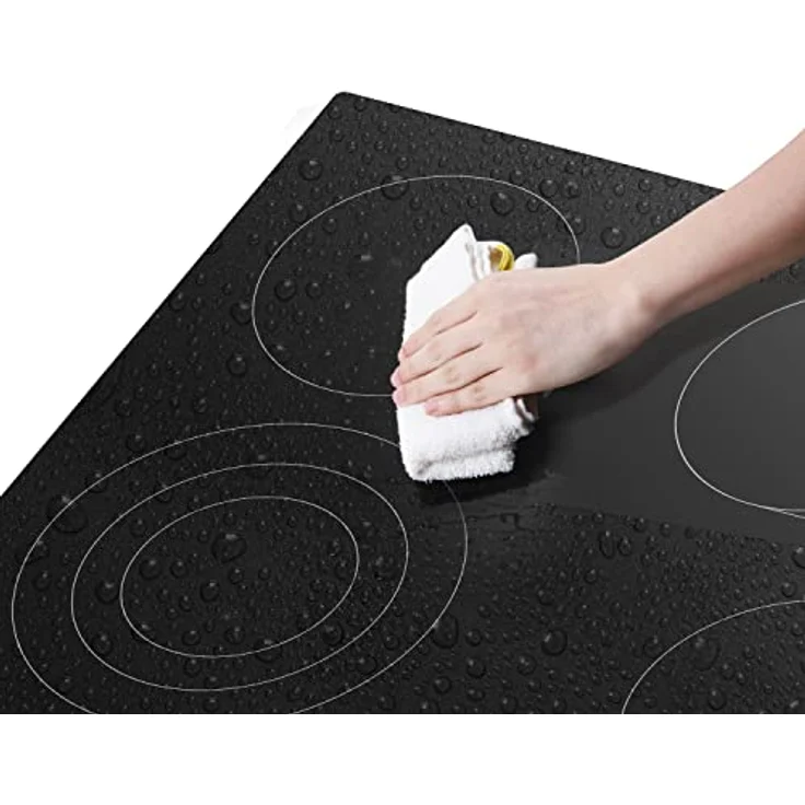 Midea KF500IX autarkes Kochfeld 4 Zonen / 60 cm/Touch Slider, Restwärmeanzeige, individueller Timer, flaches Rahmendesign/schwarz/Kindersicherung, Dualring – Bild 4