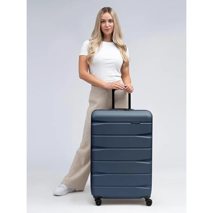 Franky Munich 4.0 Koffer groß | Hartschalen Trolley mit 4 Rollen, Kreuzpackgurt, arretierbarer Griff, Wäschefach und TSA-Zahlenschloss | 51 cm x 30 cm x 76 cm - 105l – Bild 2