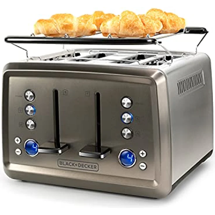 Black+Decker BXTO1960E Toaster, 1960, Edelstahl – Bild 2