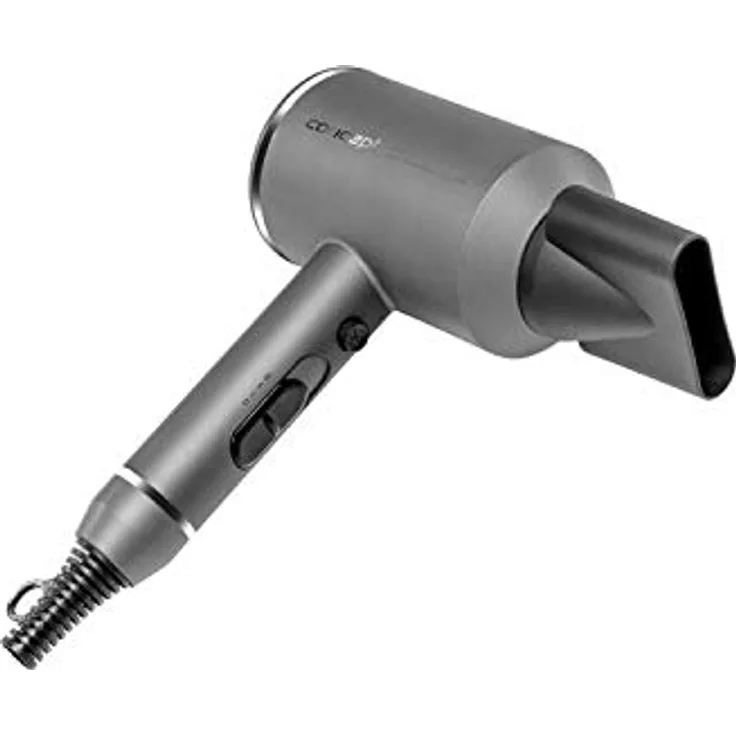 Concept Titan Care VV5750 Haartrockner mit Ionisator 3 Temperaturstufen und 2 Luftströmungsgeschwindigkeiten 1600 W, Matt Grau