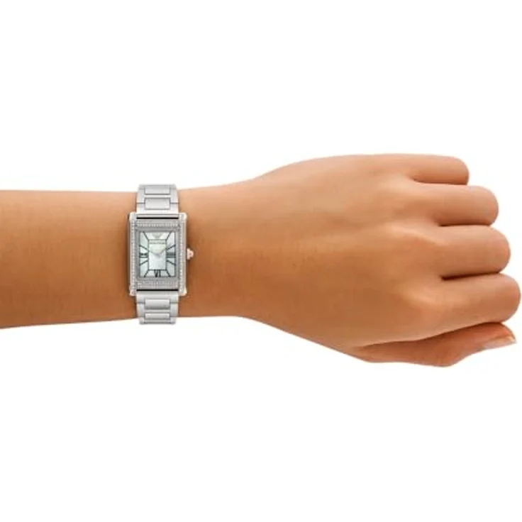 Emporio Armani Fitnessuhr AR11625, Silbernes Edelstahlarmband, wasserdicht bis 50 m – Bild 2