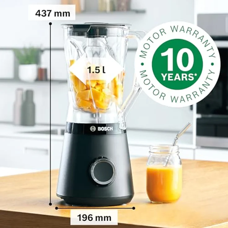 Bosch MMB6141B Standmixer, 1200W,  1,5L Kapazität, schwarz – Bild 2