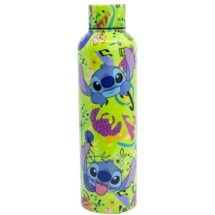 Stor Wiederverwendbare Thermoflasche FABRICADA EN Ahorn INOXIDABLE DE VUELCO 515 ml, STITCH GREEN PARTY, BPA-frei, Lizenzprodukt aus der Welt des Kinos und Fernsehens – Bild 2