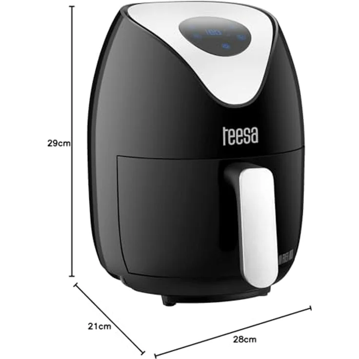 Teesa Digitale Airfryer 1,8l, Heißluftfritteuse mit LCD Bildschirm, schwarz, 1000W, spülmaschinenfest – Bild 10