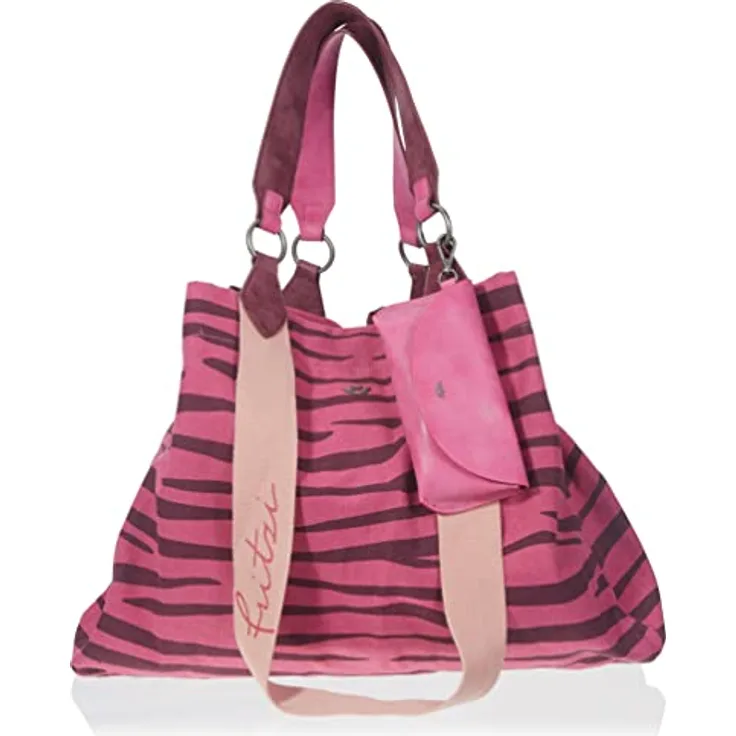 Fritzi aus Preußen Izzy Canvas Shopper Tasche, 45 cm, 100% Baumwolle, lila