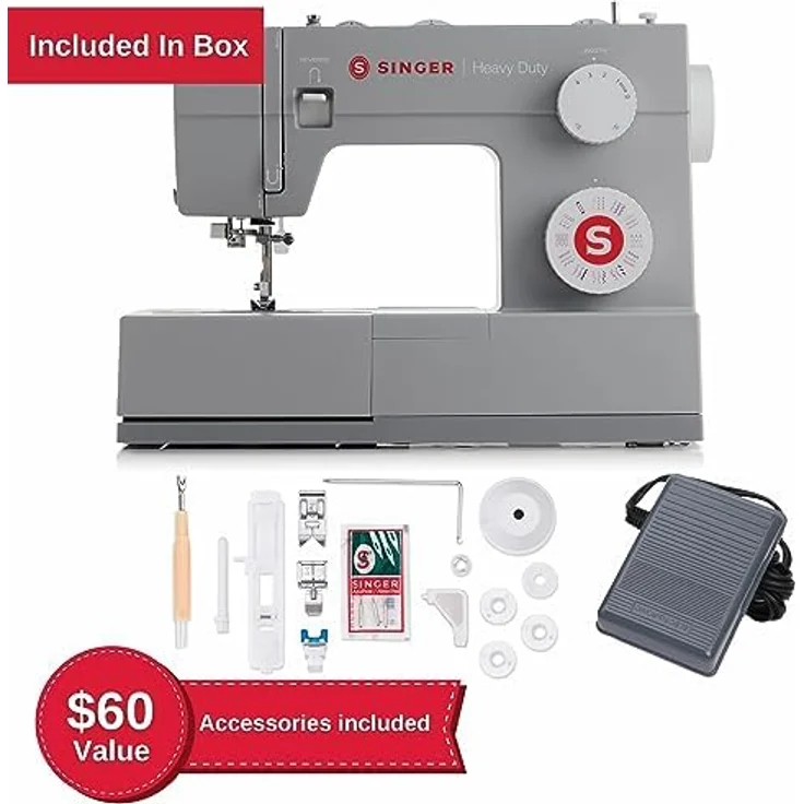 Singer Heavy Duty 4432, Nähmaschine, Grau – Bild 2
