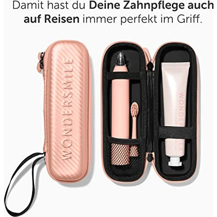 Wondersmile Schallzahnbürste PRO Bundle - Ultraschallzahnbürste im Set (Travel Care Bundle, Atomic Rose) – Bild 2