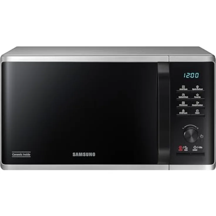 Samsung MICROGOLFOVEN MS23B3515ASEN, Solo-Mikrowelle mit 23 l Innenkapazität, Grau, Schwarz