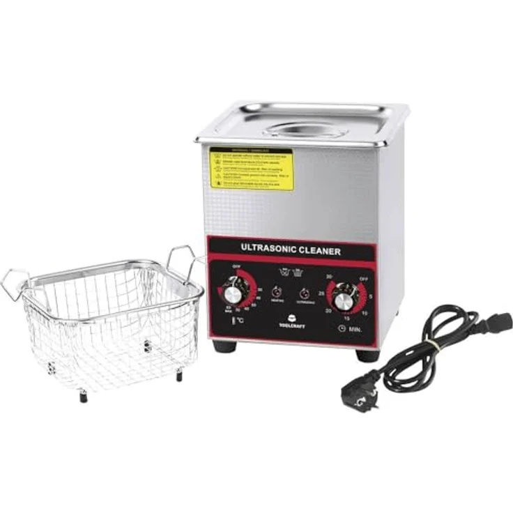 TOOLCRAFT Ultraschallreiniger 2 l mit Heizung und Reinigungskorb, rostfreier Stahl – Bild 4