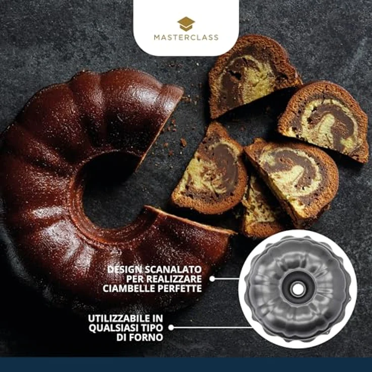 MasterClass, Gerillte Antihaft-Ringkuchenform, 27 cm – Bild 7