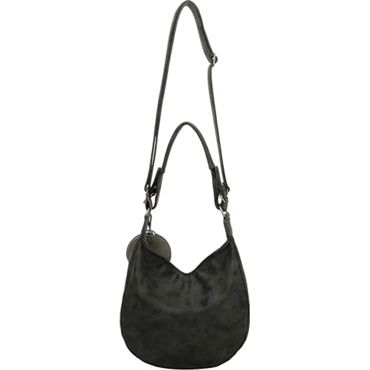 Fritzi aus Preußen Fritzi Hobo Schultertasche, geräumige 33 cm Handtasche mit Reißverschluss- und Handyfach, Schwarz – Bild 2