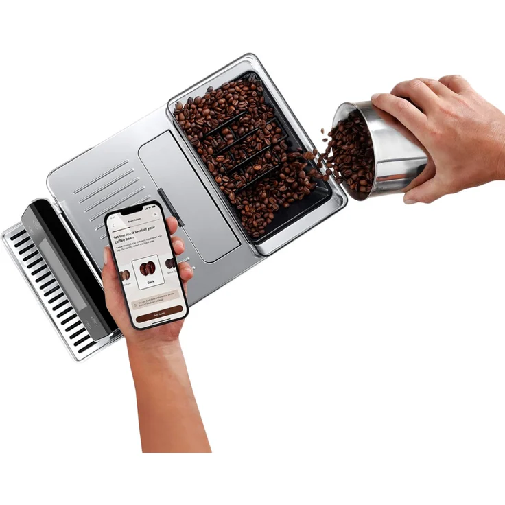 De'Longhi PrimaDonna Aromatic ECAM630.75.TSM Kaffeevollautomat, 35 Rezepte, Cold Brew, Touchscreen, Bohnen, Scheibenmahlwerk, 2,2 l, WiFi – Bild 2