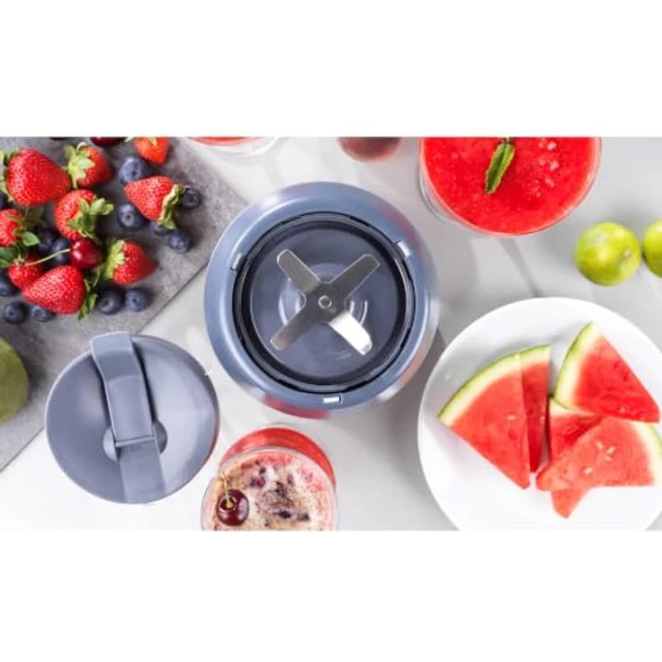 Salter NutriPro 1000 Mixer – Tragbarer Smoothie-Maker mit 1000W, 2 BPA-freien Reisebechern (800ml/1L), Edelstahlklinge für Nährstoffextraktion und Suppen/Babynahrung – Bild 11