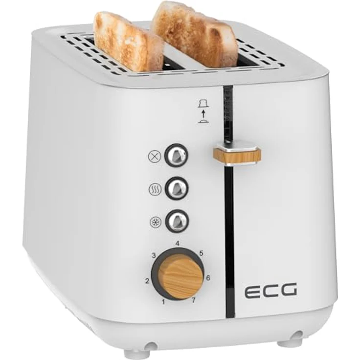 ECG ST 2768 Timber White Toaster mit 2 Fächern und 7 Heizstufen – Bild 3