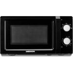 MEDION Mikrowelle (20 Liter, 700 Watt, klein kompakt und platzsparend, 5 Mikrowellenstufen, Auftaufunktion, Timerfunktion, MD11475) schwarz
