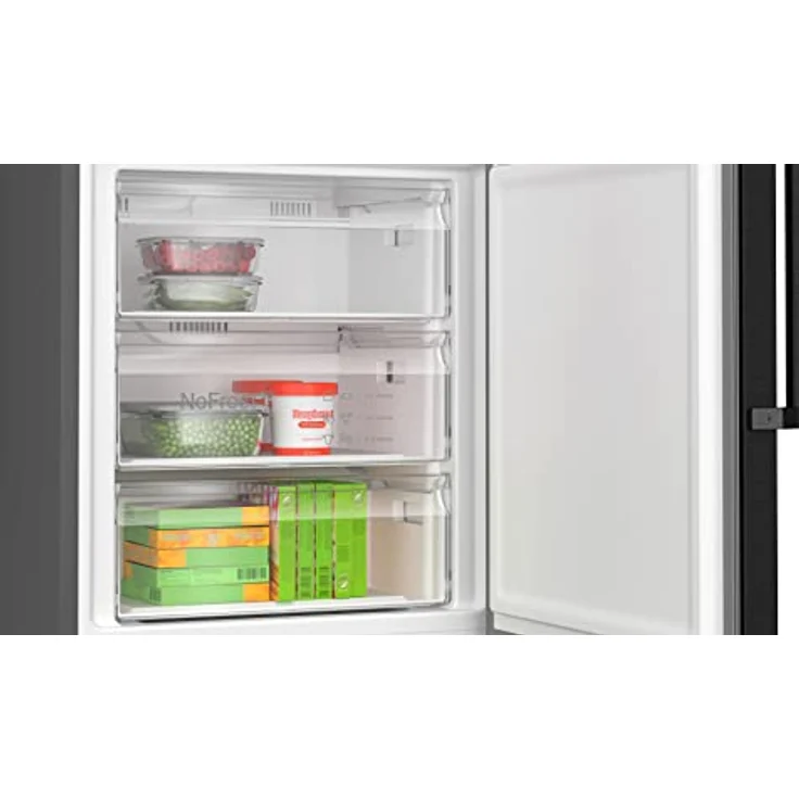 Bosch KGN49VXCT Kühl-Gefrierkombination, freistehend, Edelstahl schwarz, NoFrost, VitaFresh, Breite 70 cm, Energieklasse C – Bild 5