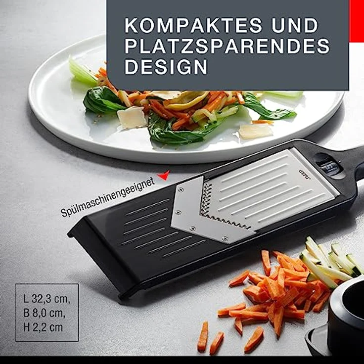 GEFU 50441 V-Hobel Julienne VIOLI 2.0 - für perfekte Obst- & Gemüsescheiben sowie Juliennestreifen – Bild 6