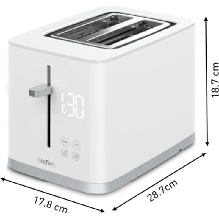 Tefal TT6931 Sense 2-Schlitz-Toaster, 850W, inkl. Krümelschublade, Auftaufunktion, variable Schlitzbreite, Kunststoff, weiß – Bild 3