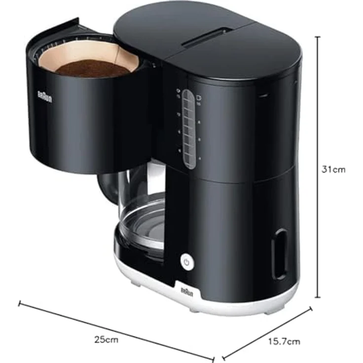 Braun KF1100BK Filterkaffeemaschine 10 Tassen 1000W schwarz – Bild 6