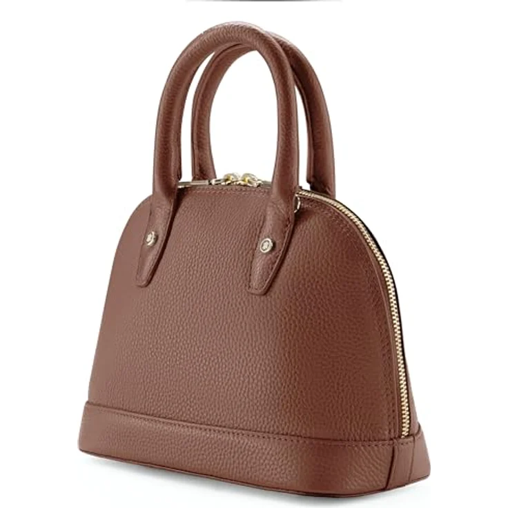 Lazarotti Bologna Leather Handtasche, 24 cm, braun, 100% Leder, Crossbody-Design – Bild 7